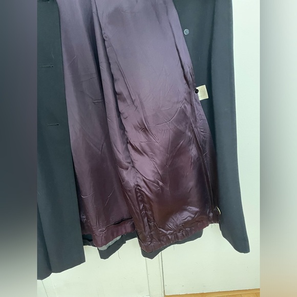 SOLD Vintage 100% wool navy trench coat - Picture 5 of 9